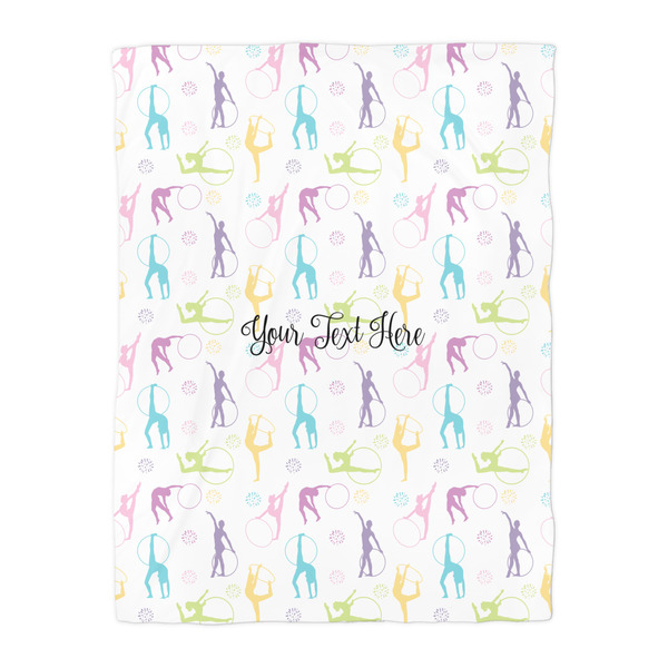 Gymnastics with Name/Text Comforter - Twin - Front