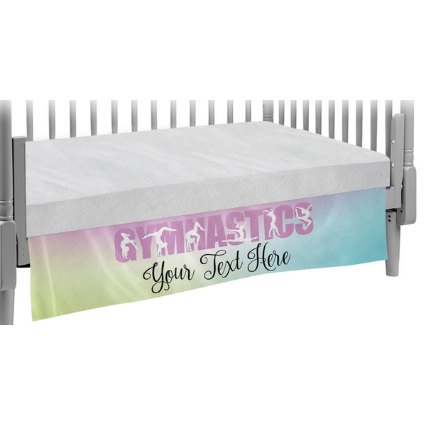 Custom Gymnastics with Name/Text Crib Skirt (Personalized)