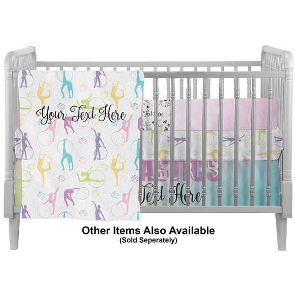 Gymnastics with Name/Text Crib - Profile Sold Seperately