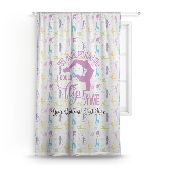 Custom Gymnastics with Name/Text Curtain (Personalized)