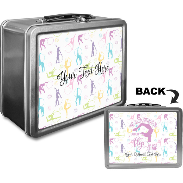 Gymnastics with Name/Text Custom Lunch Box / Tin Approval