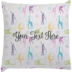 Gymnastics with Name/Text Decorative Pillow Case (Personalized)