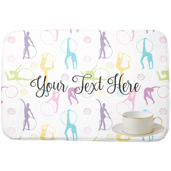 Gymnastics with Name/Text Dish Drying Mat