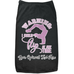 Gymnastics with Name/Text Black Pet Shirt - M