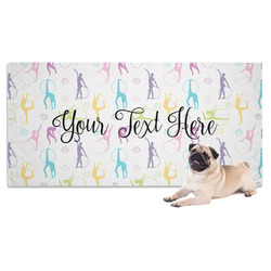 Gymnastics with Name/Text Dog Towel (Personalized)