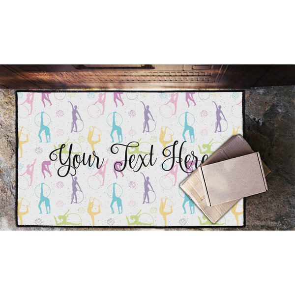 Gymnastics with Name/Text Door Mat - LIFESTYLE (Lrg)