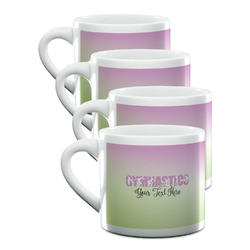 Gymnastics with Name/Text Double Shot Espresso Cups - Set of 4