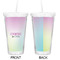 Gymnastics with Name/Text Double Wall Tumbler with Straw - Approval