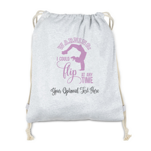 Custom Gymnastics with Name/Text Drawstring Backpack - Sweatshirt Fleece