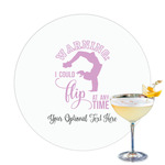 Gymnastics with Name/Text Printed Drink Topper - 3.25"