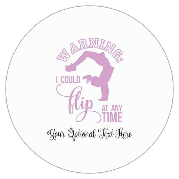 Gymnastics with Name/Text Drink Topper - Large - Single