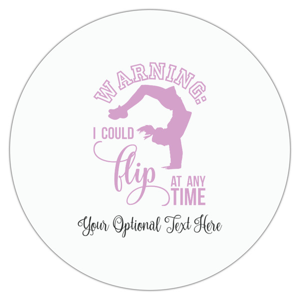 Gymnastics with Name/Text Drink Topper - Medium - Single