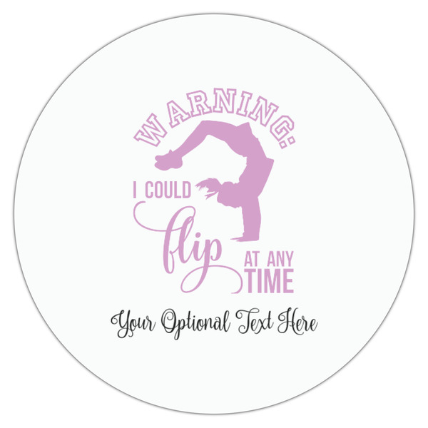 Gymnastics with Name/Text Drink Topper - Small - Single