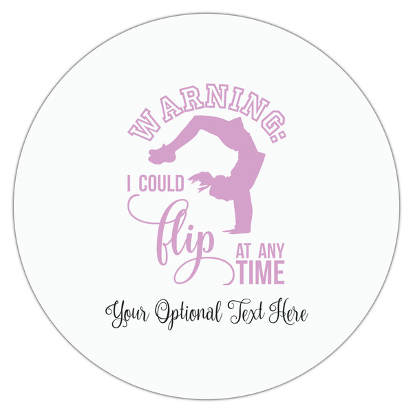 Gymnastics with Name/Text Drink Topper - XLarge - Single
