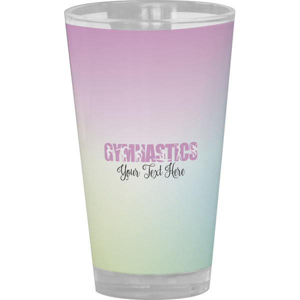 Custom Gymnastics with Name/Text Pint Glass - Full Color
