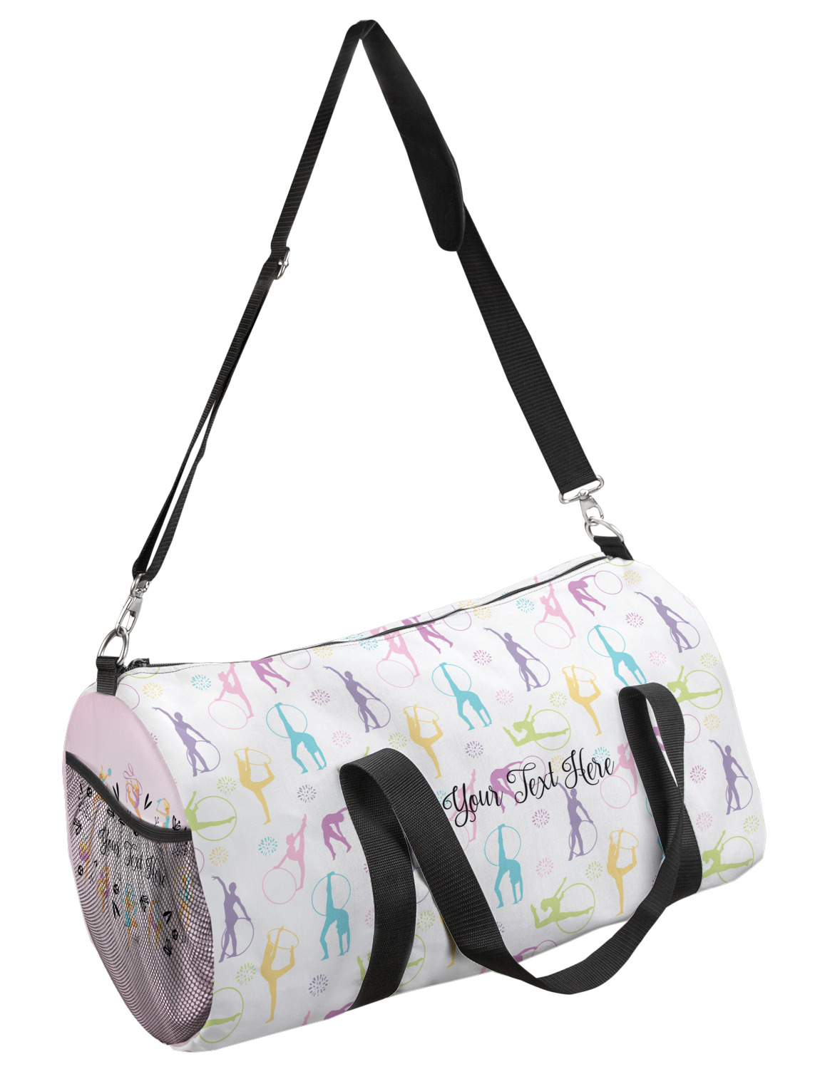 Custom Gymnastics with Name/Text Duffel Bag (Personalized