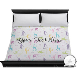 Gymnastics with Name/Text Duvet Cover - King (Personalized)