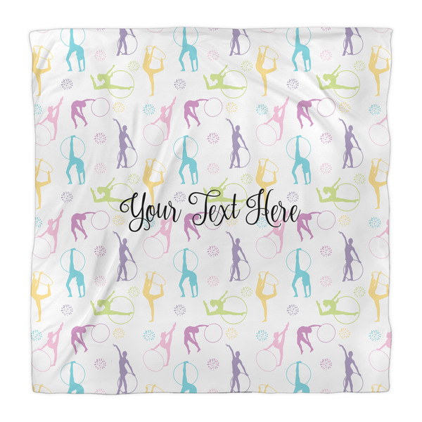 Gymnastics with Name/Text Duvet Cover - Queen - Front