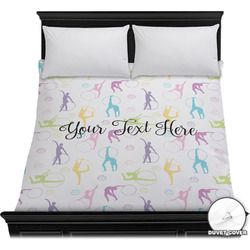 Gymnastics with Name/Text Duvet Cover - Full / Queen (Personalized)