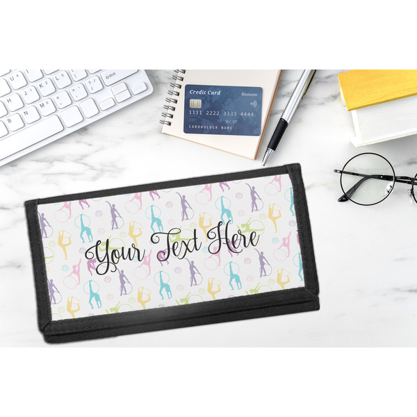 Gymnastics with Name/Text DyeTrans Checkbook Cover - LIFESTYLE