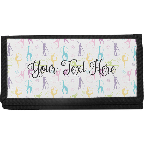Custom Gymnastics with Name/Text Canvas Checkbook Cover (Personalized)