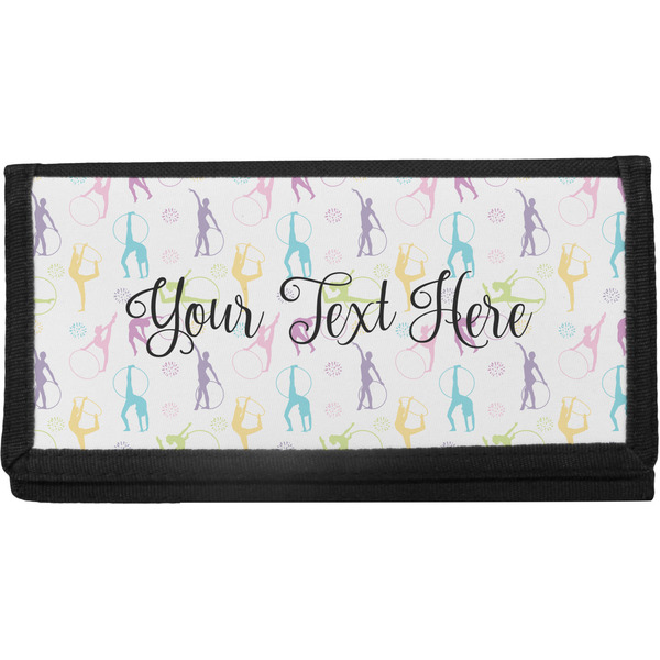 Custom Gymnastics with Name/Text Canvas Checkbook Cover (Personalized)