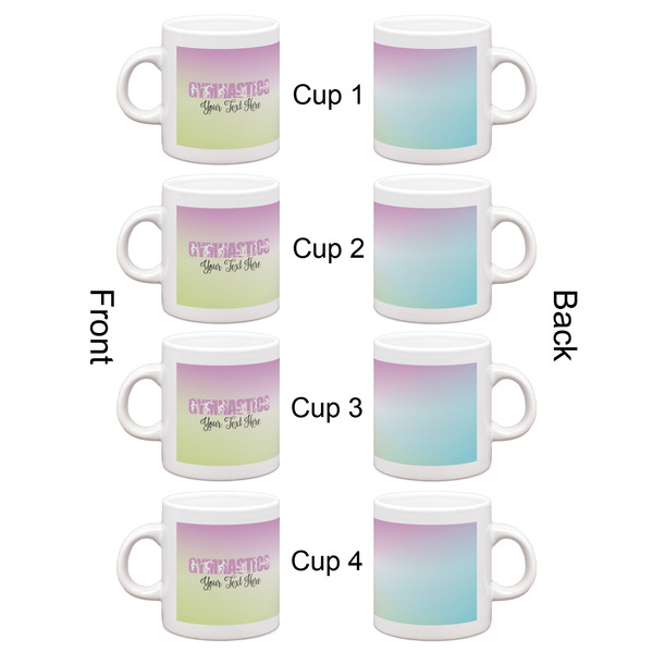 Gymnastics with Name/Text Espresso Cup Set of 4 - Apvl