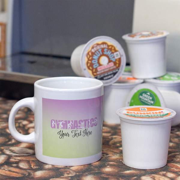 Gymnastics with Name/Text Espresso Cup - Single Lifestyle