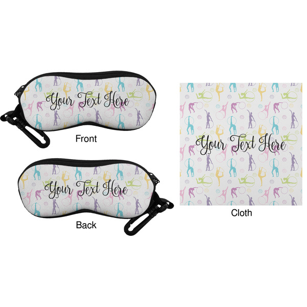 Gymnastics with Name/Text Eyeglass Case & Cloth (Approval)