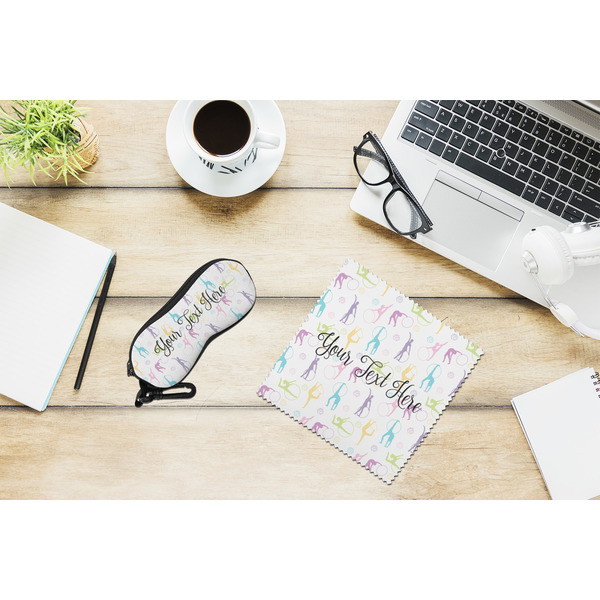 Gymnastics with Name/Text Eyeglass Case and Cloth Set - LIFESTYLE