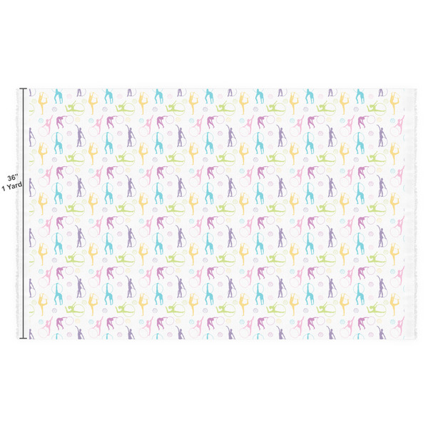 Gymnastics with Name/Text Fabric Full Yard