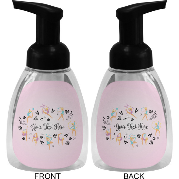 Gymnastics with Name/Text Foam Soap Bottle (Front & Back)