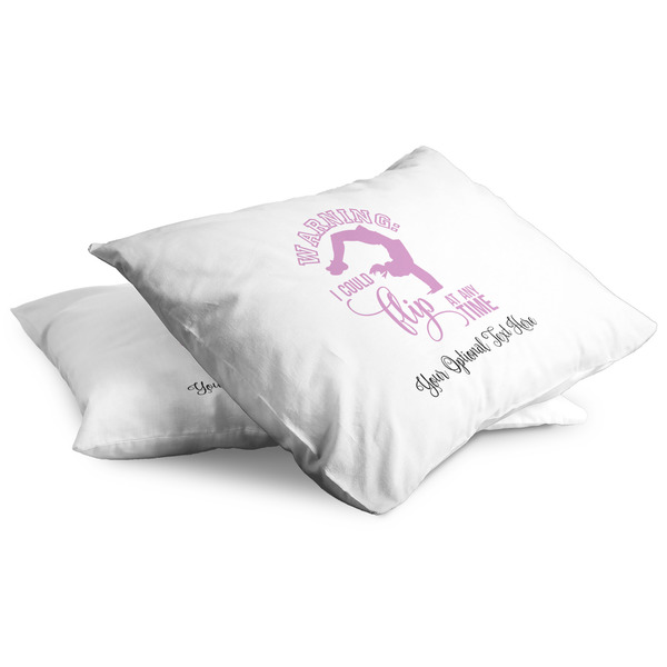 Gymnastics with Name/Text Full Pillow Case - TWO (partial print)