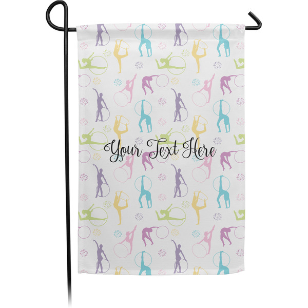 Custom Gymnastics with Name/Text Small Garden Flag - Double Sided