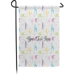 Gymnastics with Name/Text Small Garden Flag - Single Sided