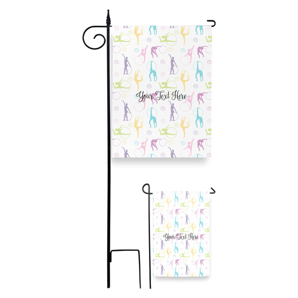 Gymnastics with Name/Text Garden Flag - PARENT/MAIN