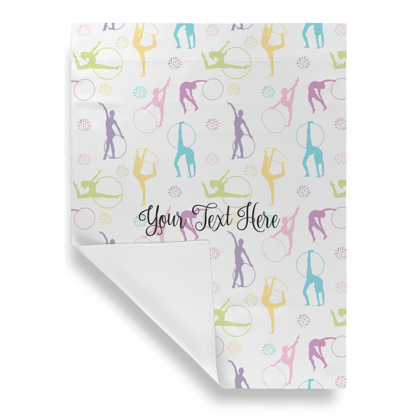 Gymnastics with Name/Text Garden Flags - Large - Single Sided - FRONT FOLDED