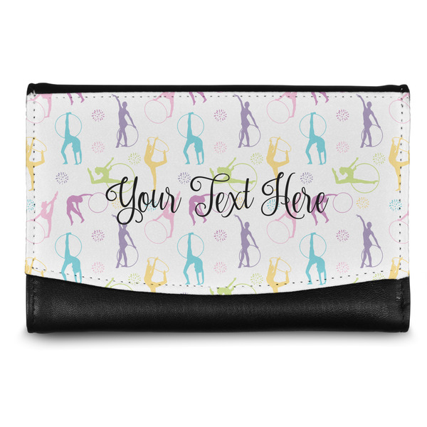 Custom Gymnastics with Name/Text Genuine Leather Women's Wallet - Small