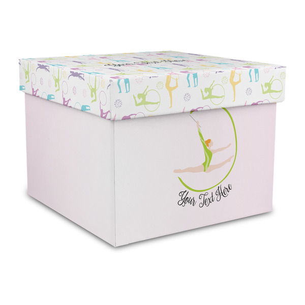 Custom Gymnastics with Name/Text Gift Box with Lid - Canvas Wrapped - Large
