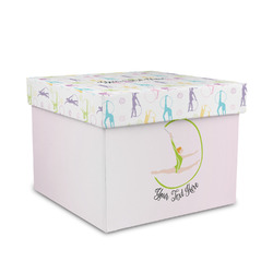 Gymnastics with Name/Text Gift Box with Lid - Canvas Wrapped - Medium