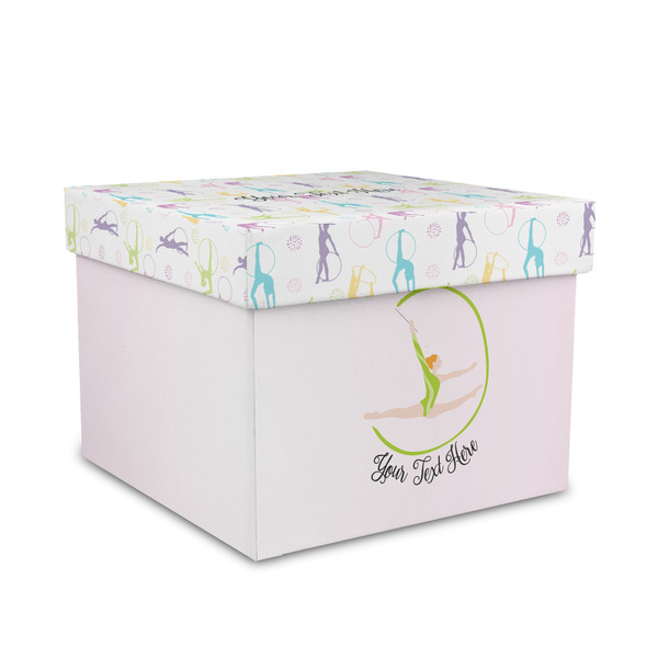 Custom Gymnastics with Name/Text Gift Box with Lid - Canvas Wrapped - Medium