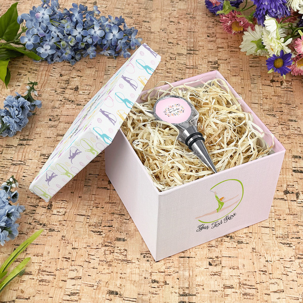 Gymnastics with Name/Text Gift Boxes with Lid - Canvas Wrapped - Medium - In Context