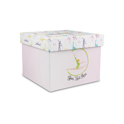 Gymnastics with Name/Text Gift Box with Lid - Canvas Wrapped - Small