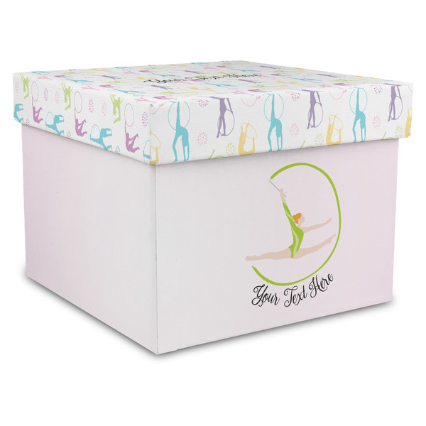 Custom Gymnastics with Name/Text Gift Box with Lid - Canvas Wrapped - X-Large
