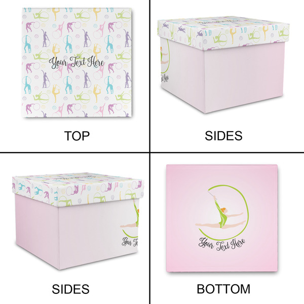 Gymnastics with Name/Text Gift Boxes with Lid - Canvas Wrapped - XX-Large - Approval