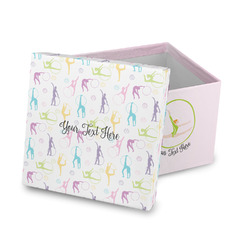Gymnastics with Name/Text Gift Box with Lid - Canvas Wrapped