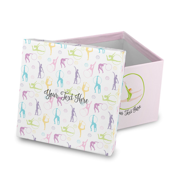 Custom Gymnastics with Name/Text Gift Box with Lid - Canvas Wrapped