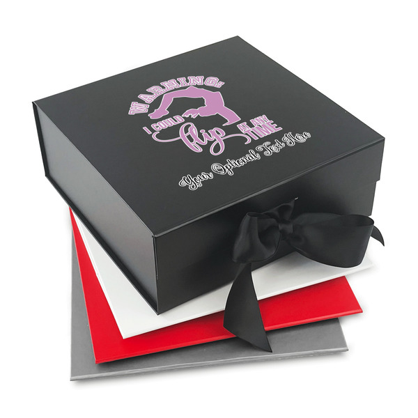 Custom Gymnastics with Name/Text Gift Box with Magnetic Lid