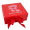 Gymnastics with Name/Text Gift Boxes with Magnetic Lid - Red - Front