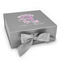 Gymnastics with Name/Text Gift Boxes with Magnetic Lid - Silver - Front